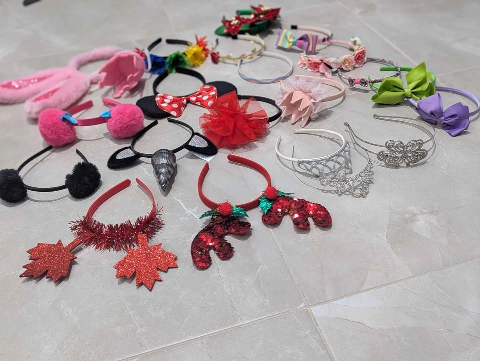 Girls Headbands & Tiaras Bundle Minnie Bunny Reindeer Princess u - photo 3