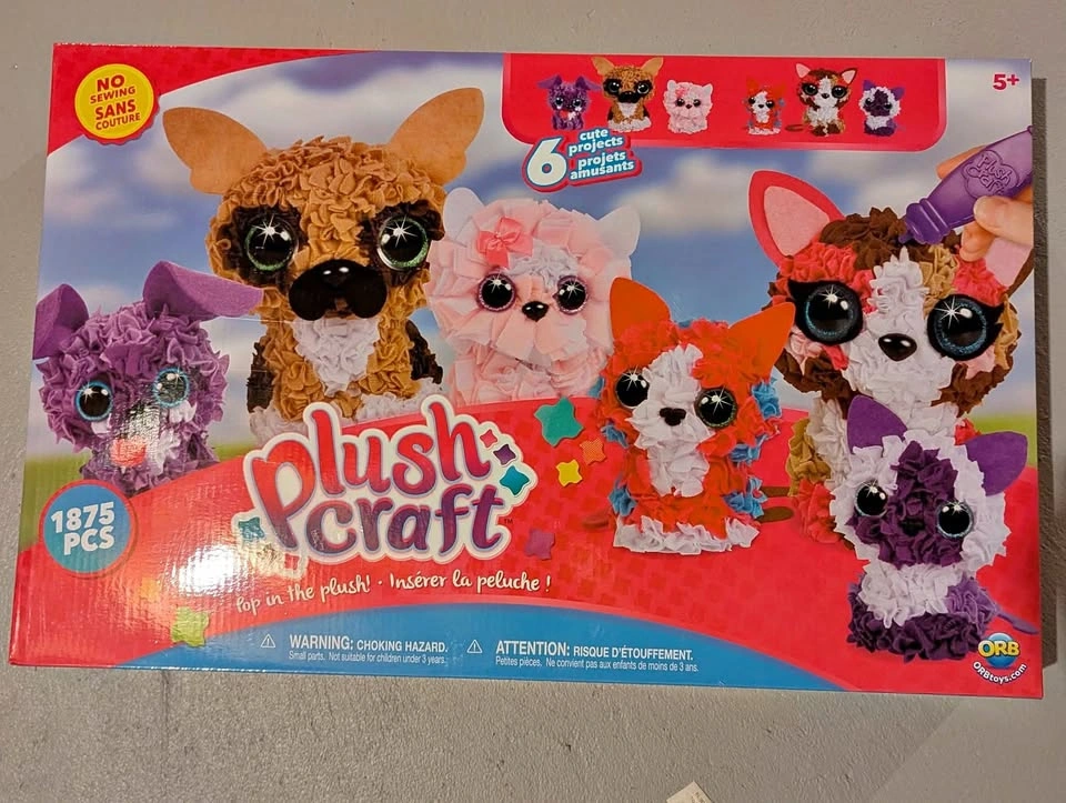 Brand New Plush Craft 3D Pet Craft Kit, Set of 6