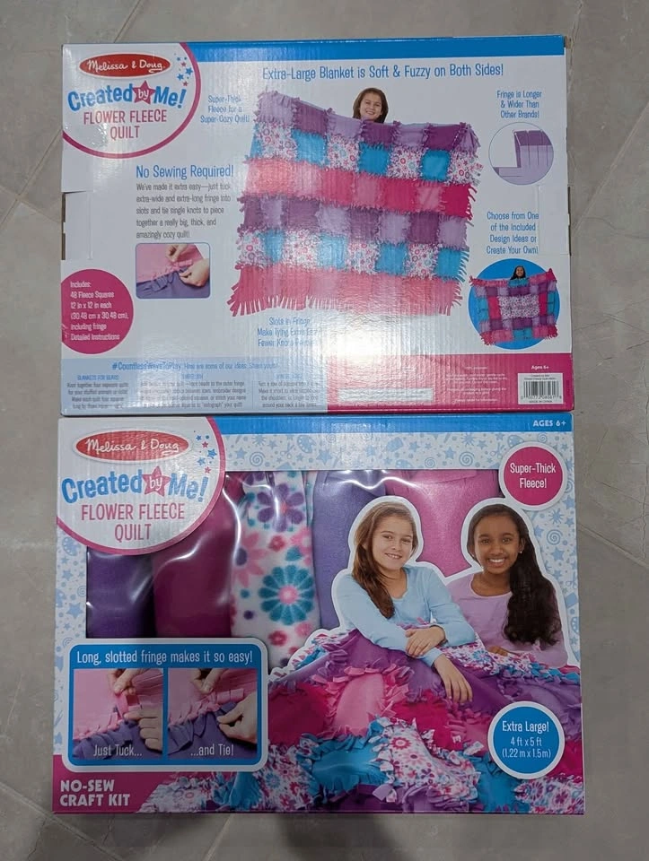 Brand New Sealed Melissa & Doug Flower Fleece Quilt Kit - photo 3