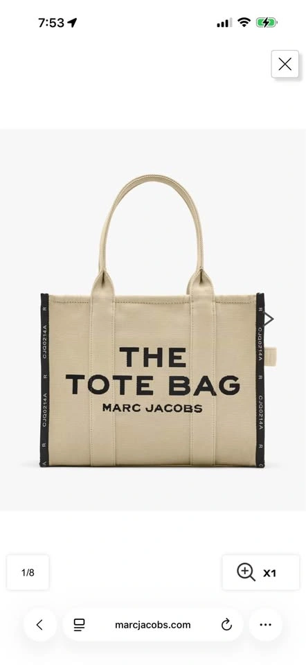 Marc Jacob’s Canvas Tote Bag Large