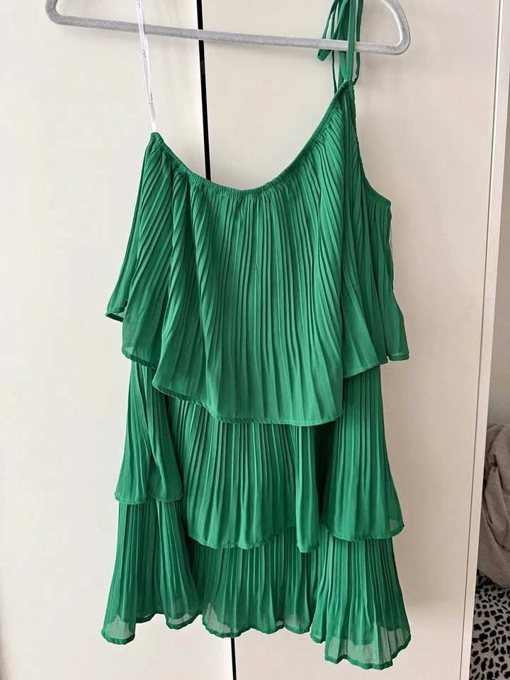 One Shoulder Tiered Mini Cocktail Dress