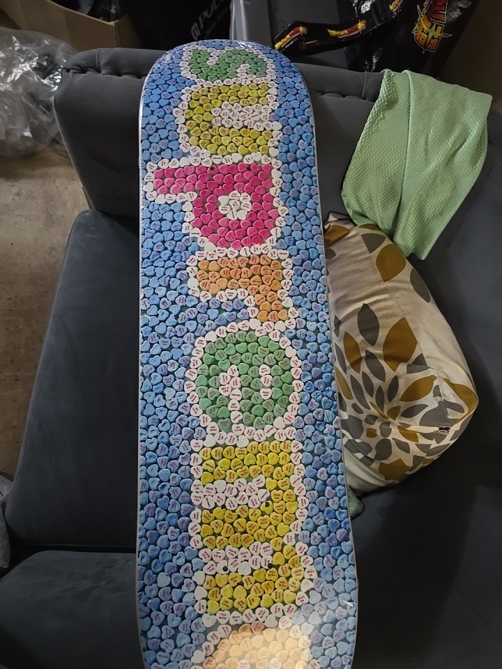 Supreme Blue Candy Hearts Skateboard Deck SS23