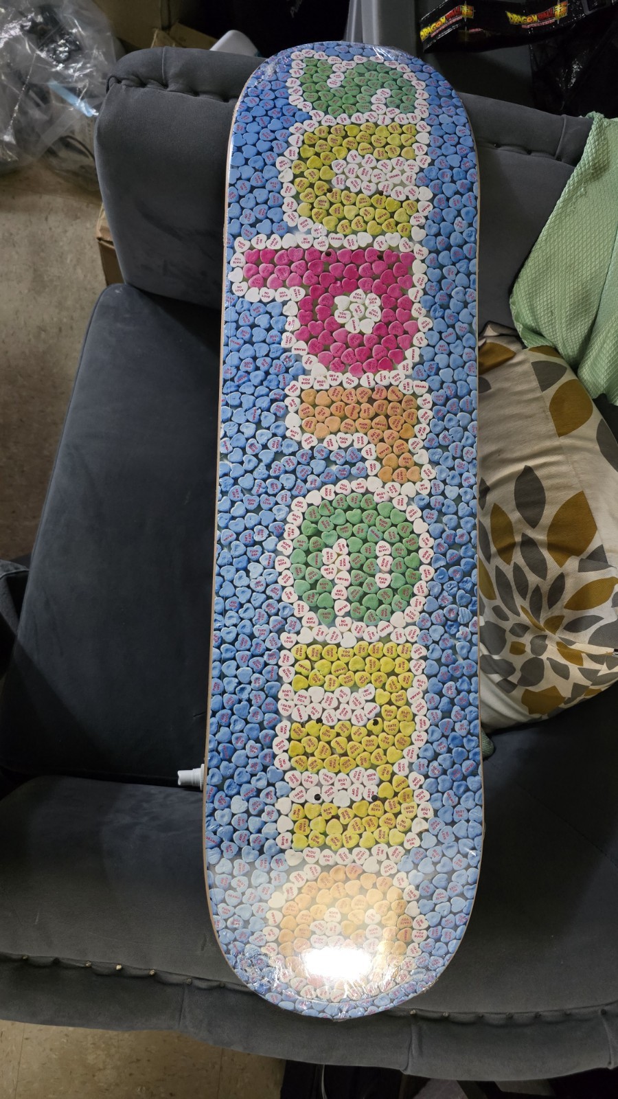 Supreme Blue Candy Hearts Skateboard Deck SS23 - photo 2