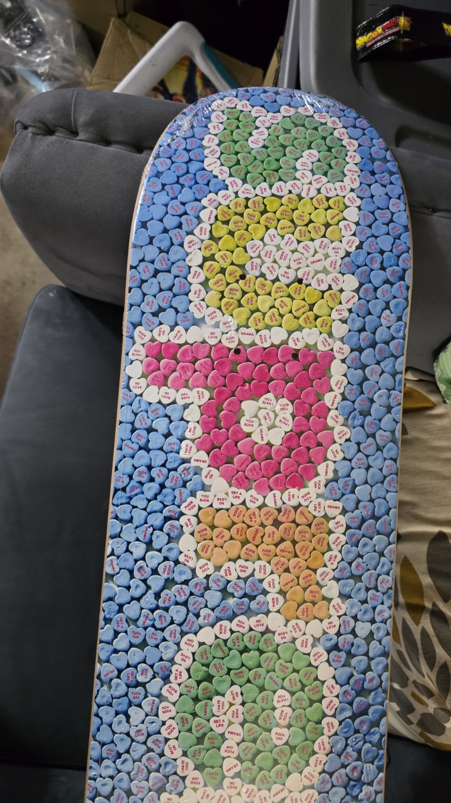 Supreme Blue Candy Hearts Skateboard Deck SS23 - photo 4