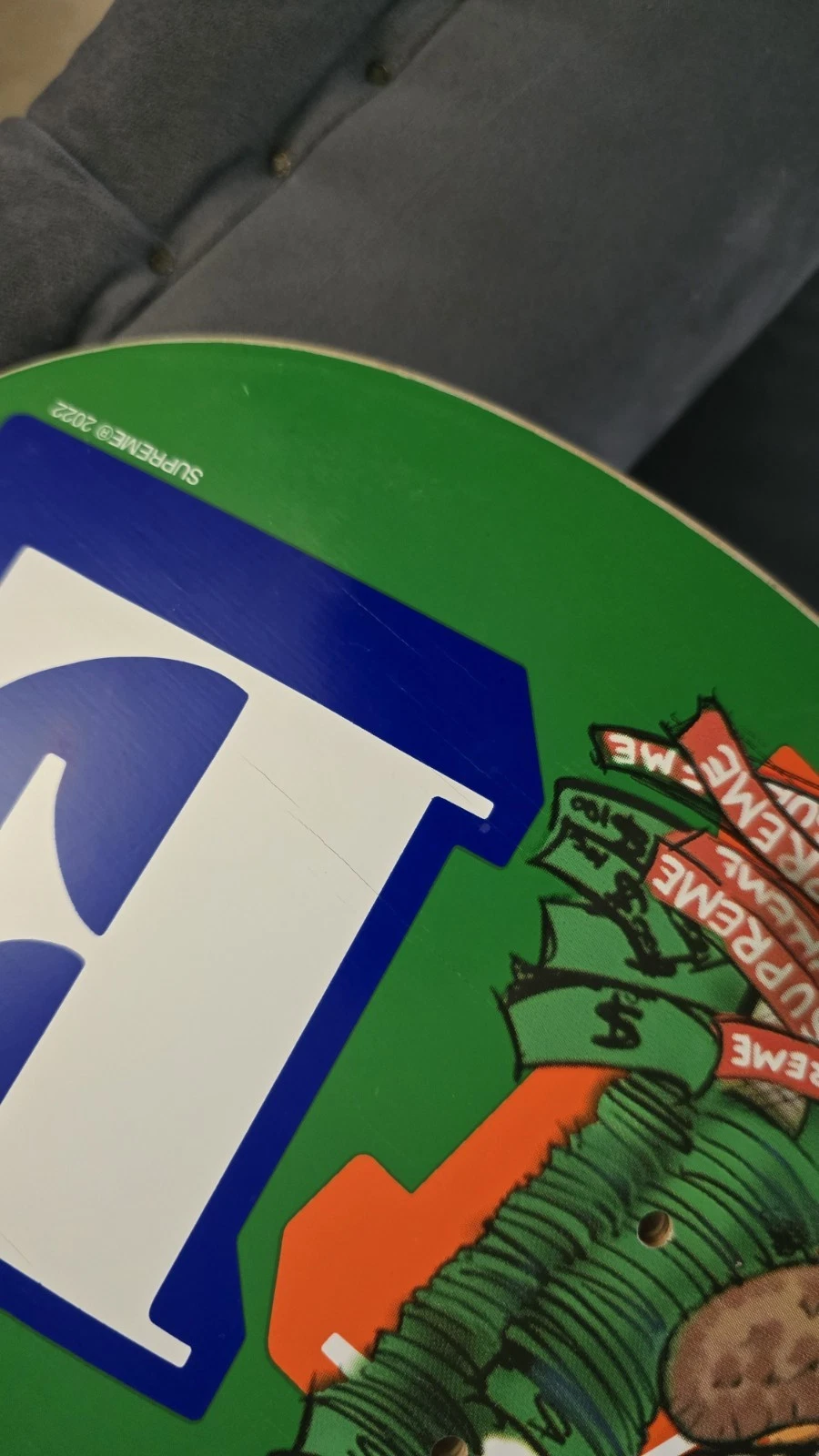 DS Supreme Elephant Skateboard 8 1/8 Inches Green Deck FW22 - photo 3