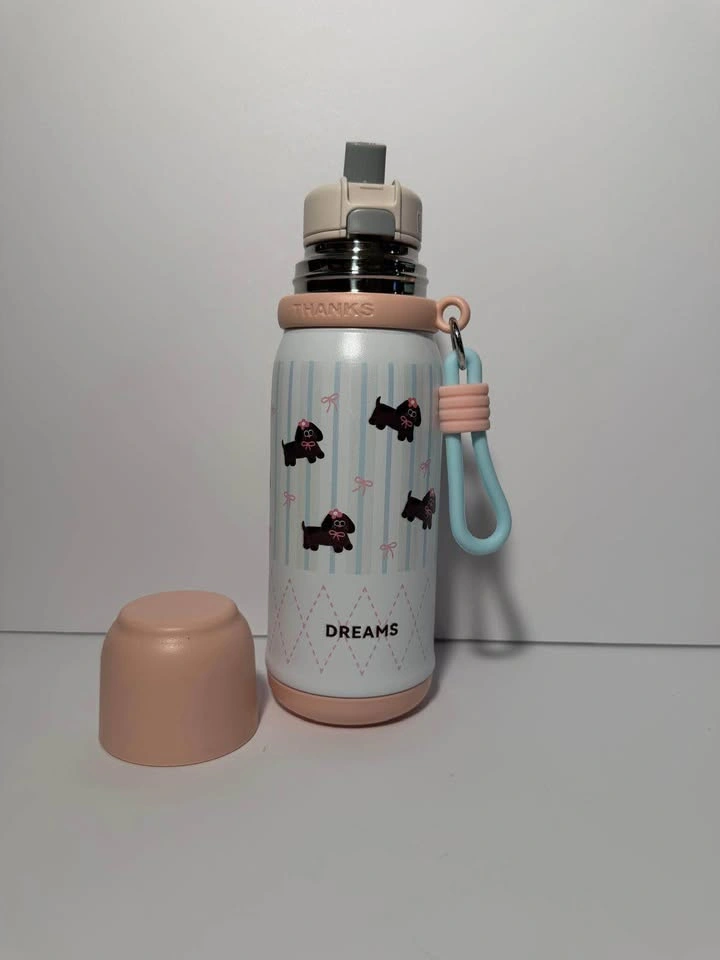 Cute Animal Water Bottles w/ Straw & Cup New $16 each - photo 3