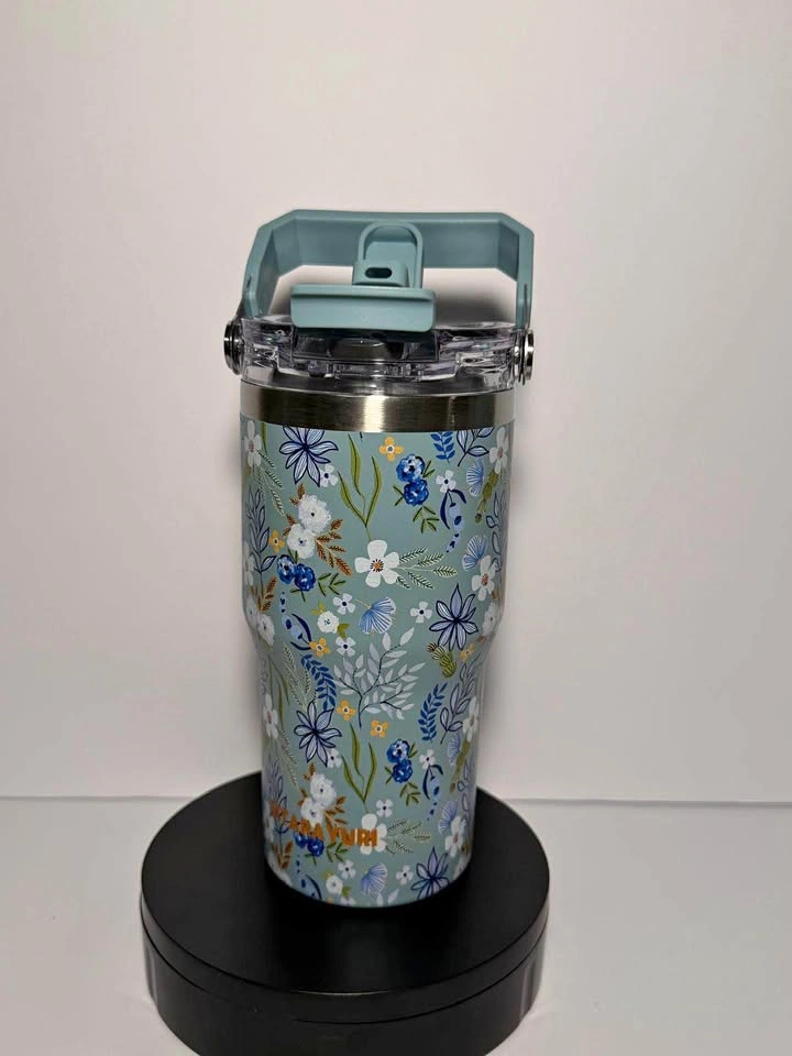 SITANAYURI Floral Insulated Tumblers with Handle & Lid 20oz $19