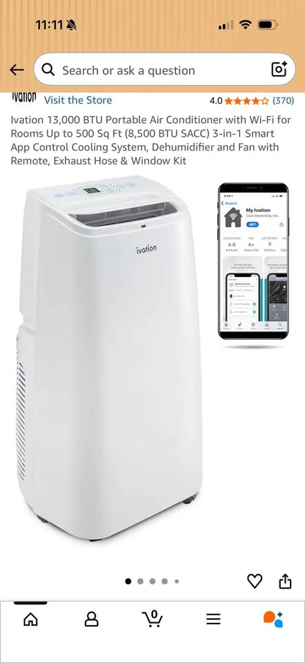 Ivation Portable Air Conditioner - 10,000 BTU - photo 2