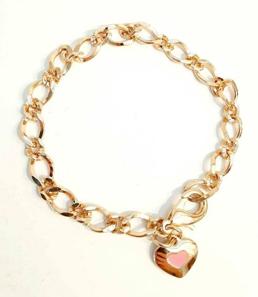 18kt Gold Plated Charm Bracelet - Growing Up Girls Enesco