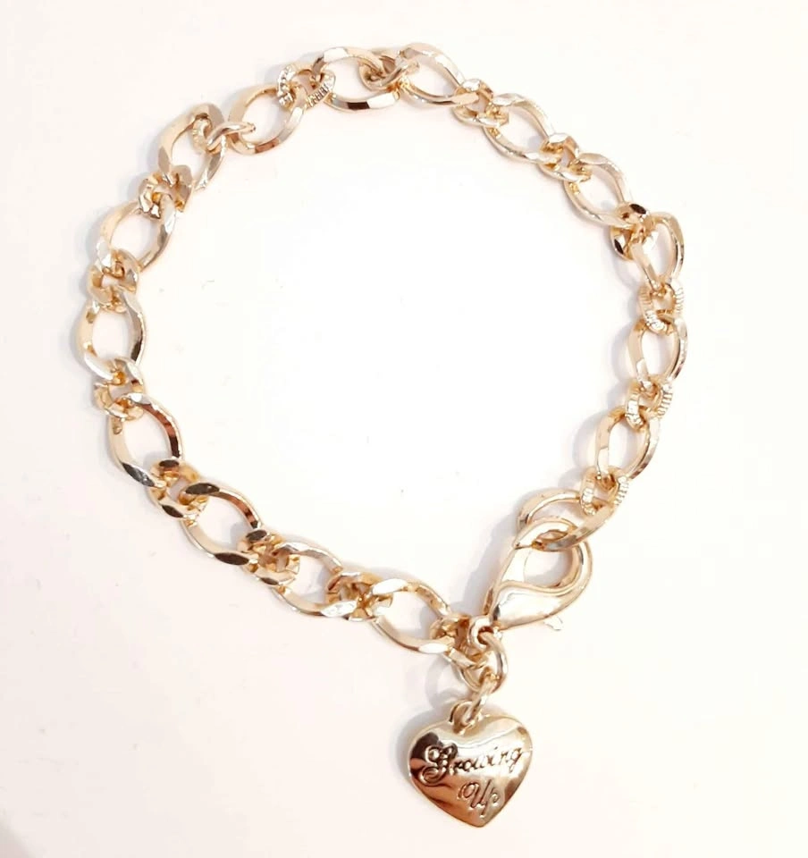 18kt Gold Plated Charm Bracelet - Growing Up Girls Enesco - photo 2