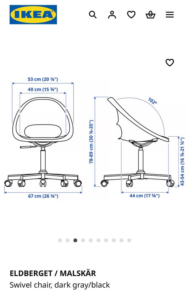 IKEA - ELDBERGET / MALSKÄR Swivel chair (yellow with seat pad) - photo 2
