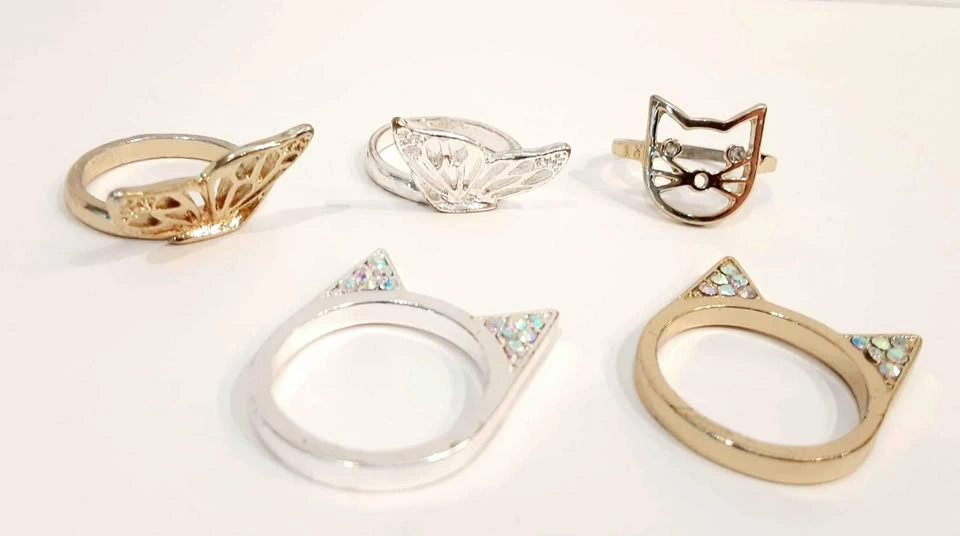 Cute Ring Lot Size 8 - Claires Katy Perry Prism Line (Free Ring