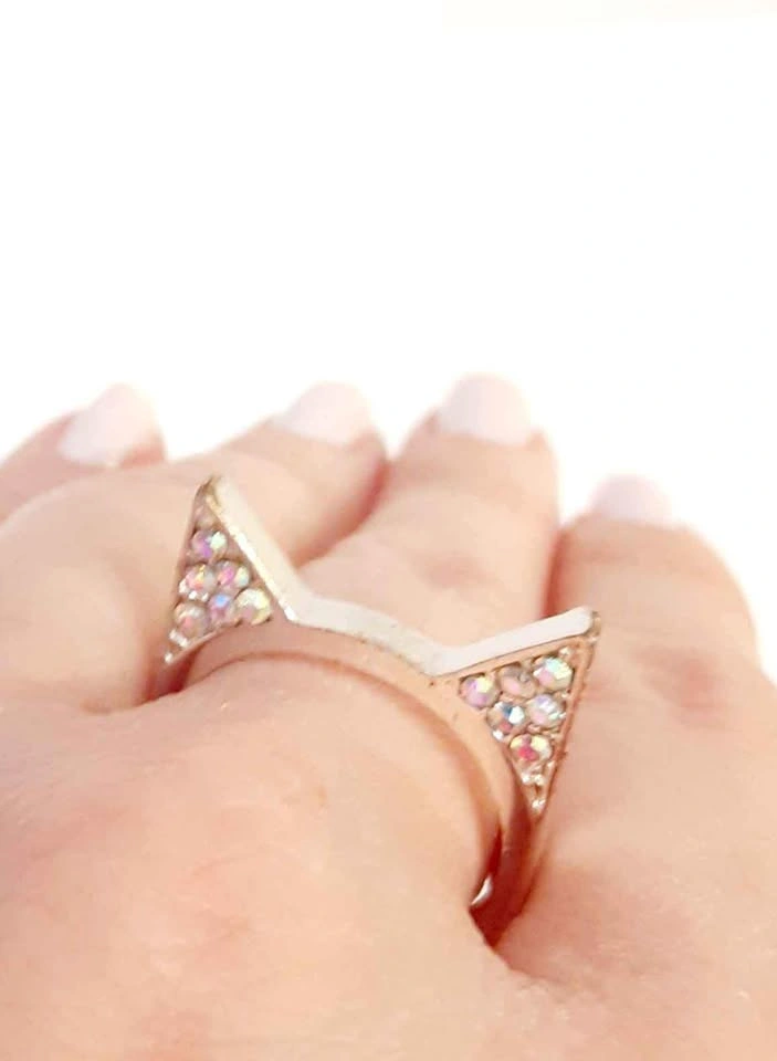 Cat Ears Ring - Gold & Silver - Size 8 - Claires KP Prism