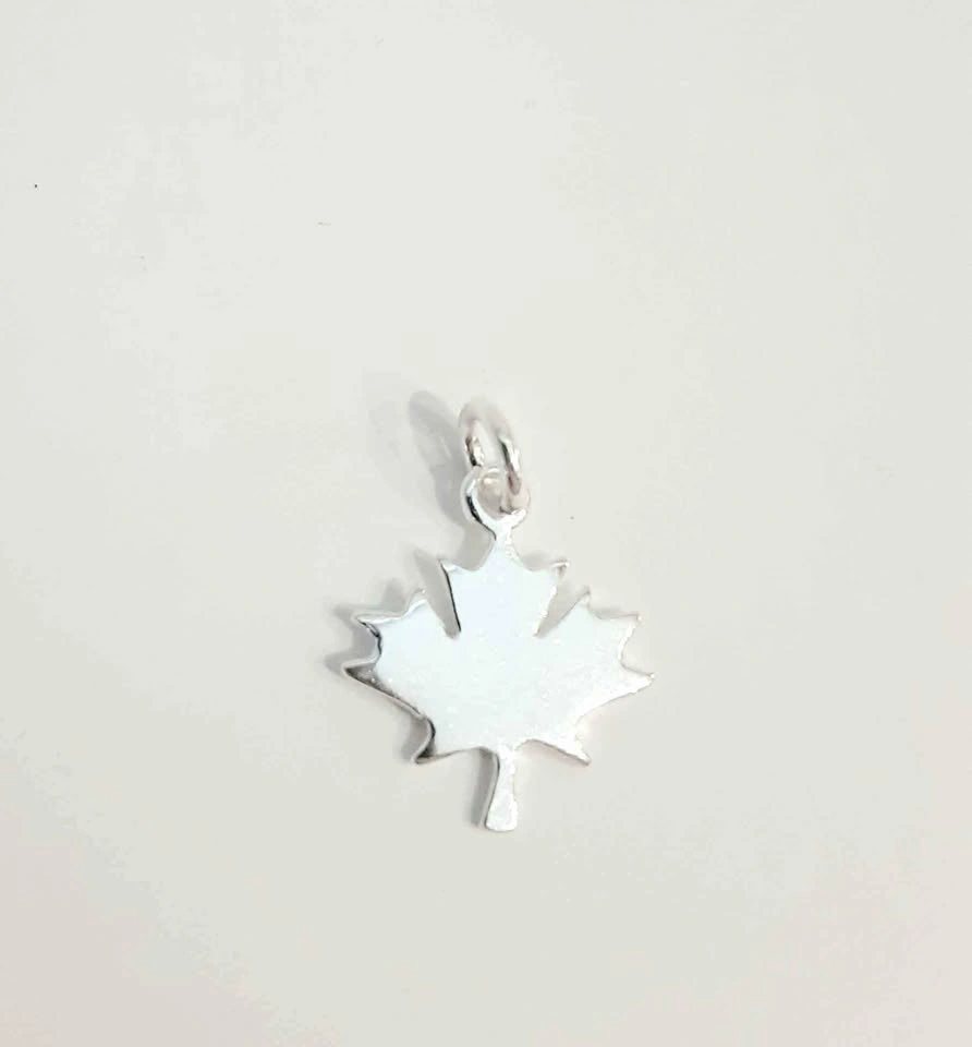 Maple Leaf Charm - Genuine Sterling Silver 925