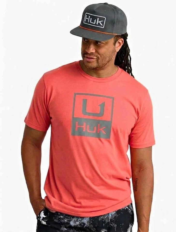 New Men's Huk Performance Fishing T-Shirt - Size M