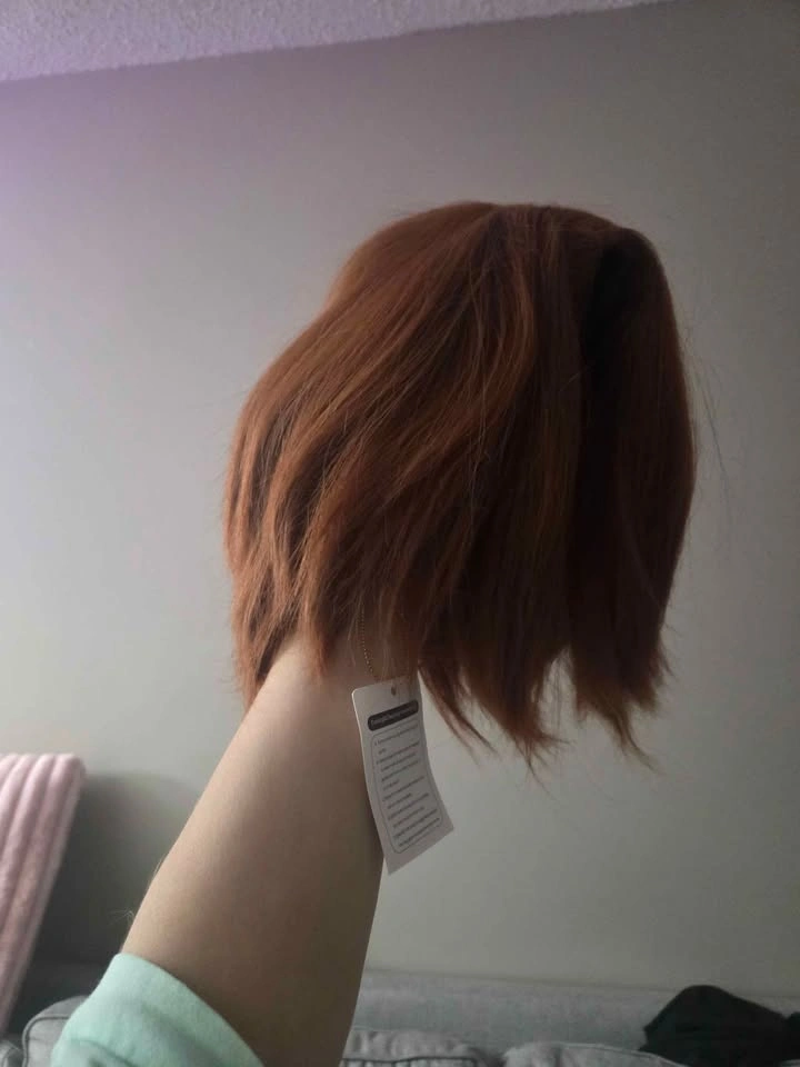Stylish Auburn/Copper Bob Wig – Natural look - photo 5