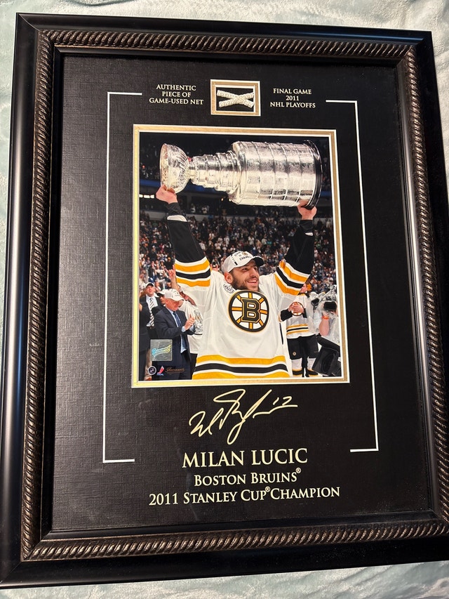 Milan Lucic Frameworth 2011 Stanley Cup Net Piece