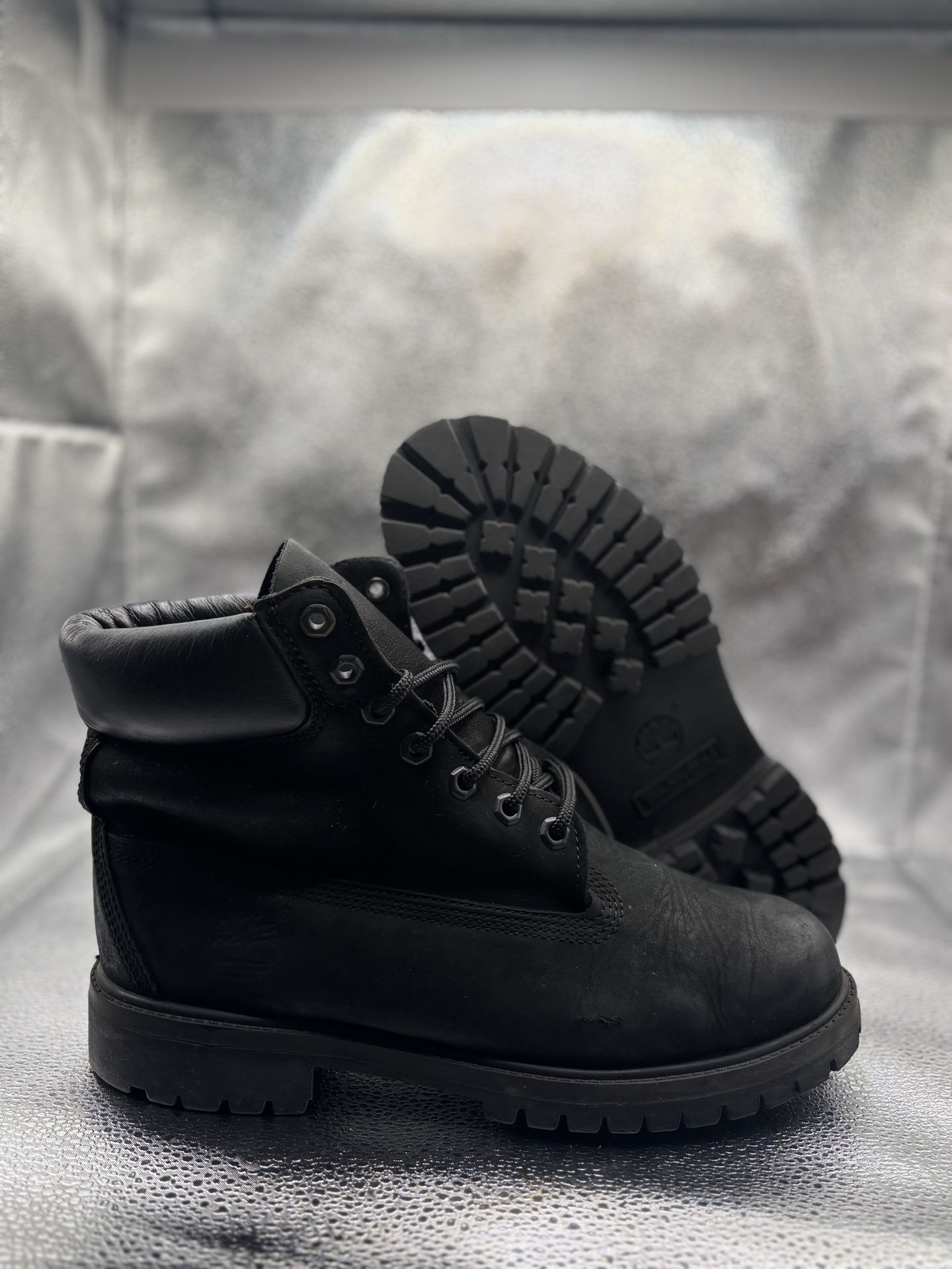 All Black Timberland Boots - Men's Size 8