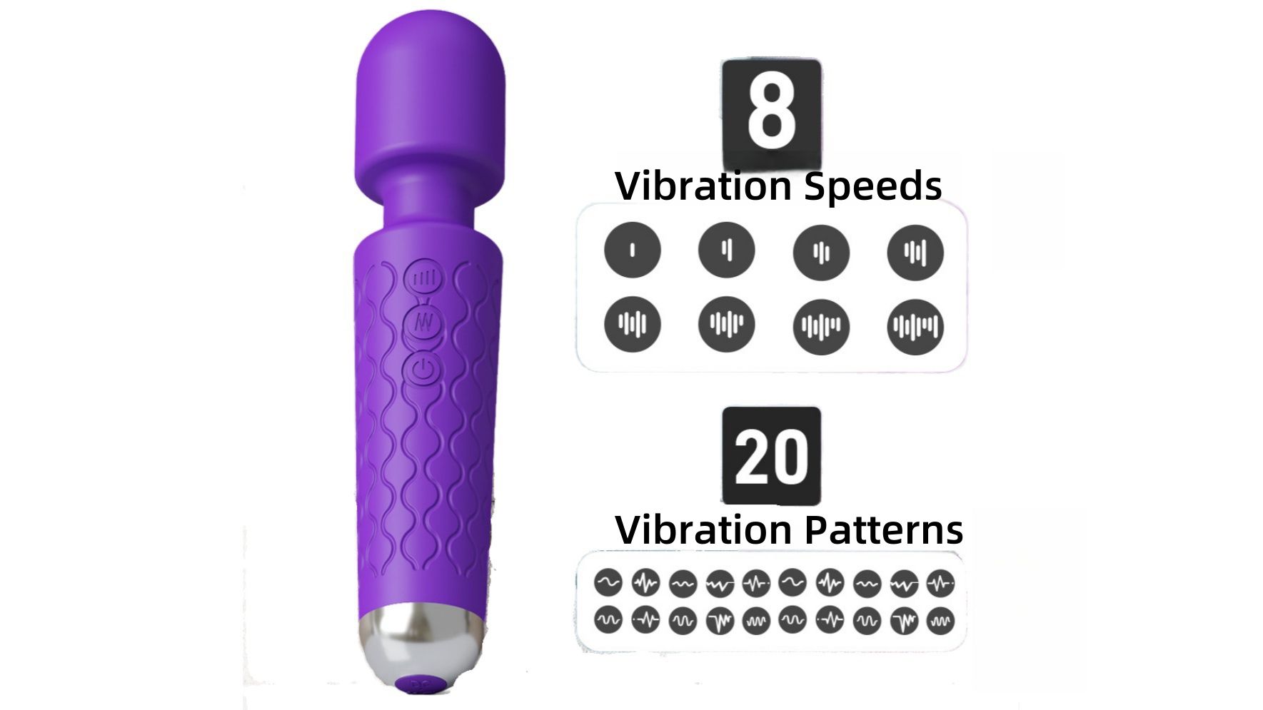 Cordless 20-Mode Therapy Wand + FREE EROS Car Diffuser - photo 2