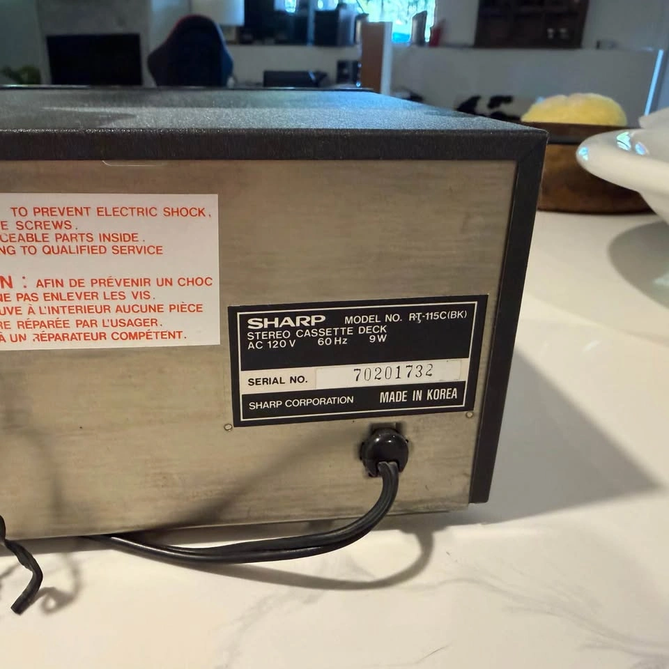 Sharp Cassette Deck RT-115 Tested Working Like New - photo 3