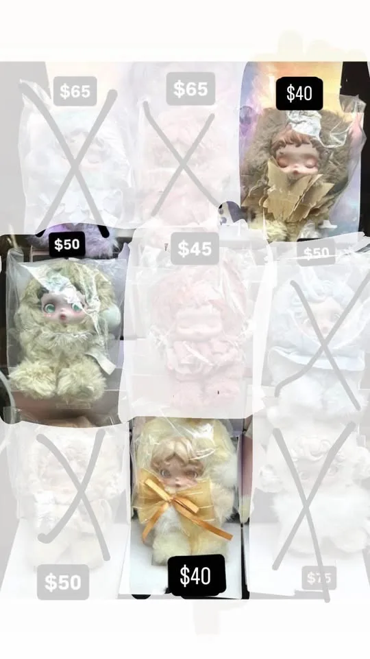 Skull Panda L’impressionnisme Plush Keychains image indicator(3)