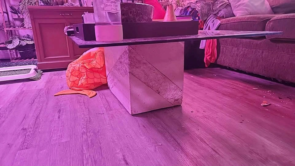 Glass topped living room table set - photo 4