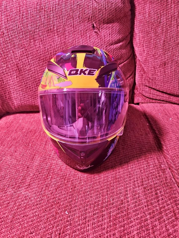 Brand new motorcycle helmet with tags