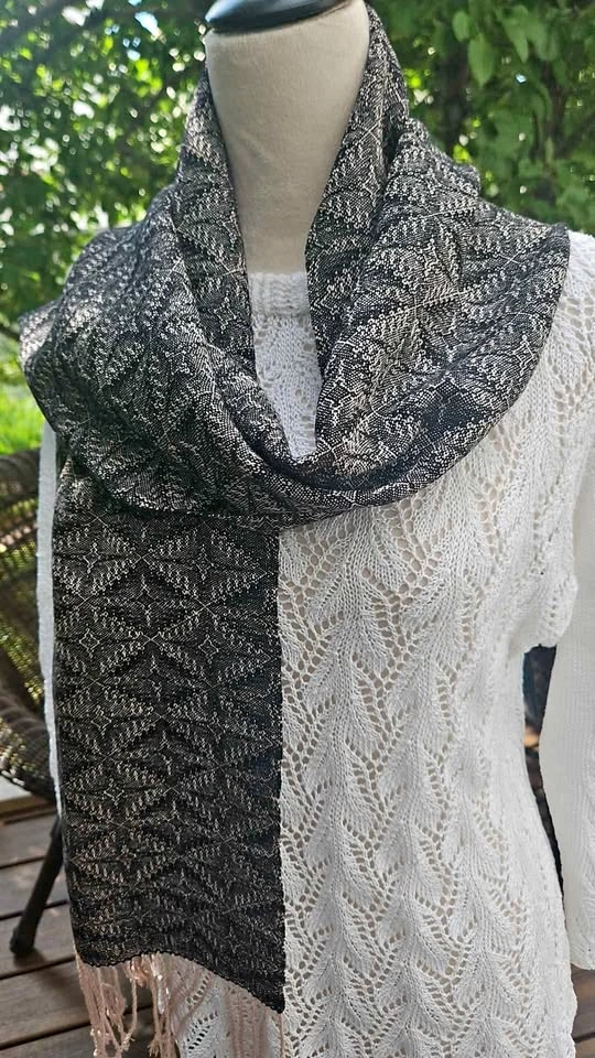 Hand woven wool scarf