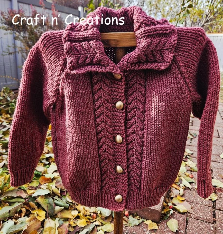 Cardigan with Cabled Collar & Front - photo 4