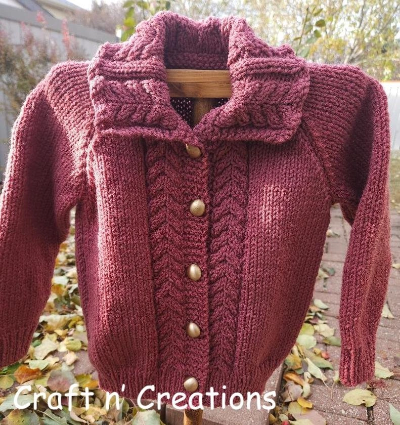 Cardigan with Cabled Collar & Front - photo 5