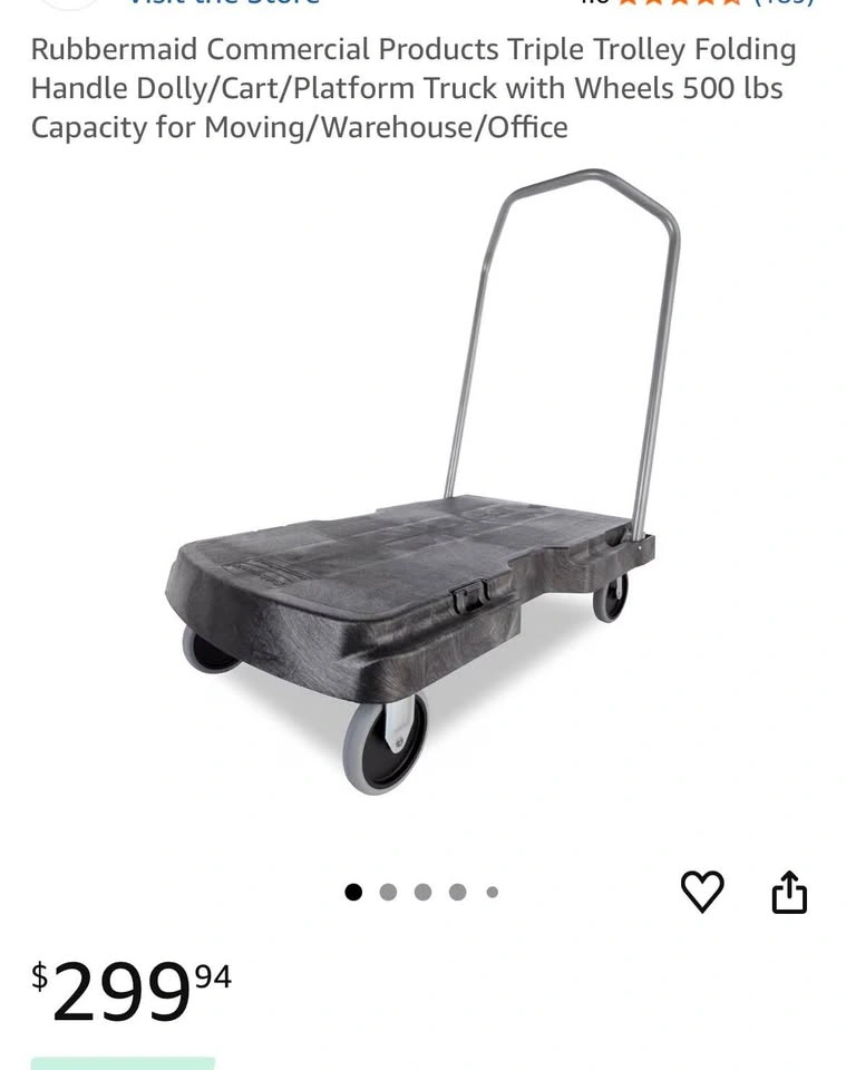 Rubbermaid Commercial Triple Trolley Folding Cart - photo 3