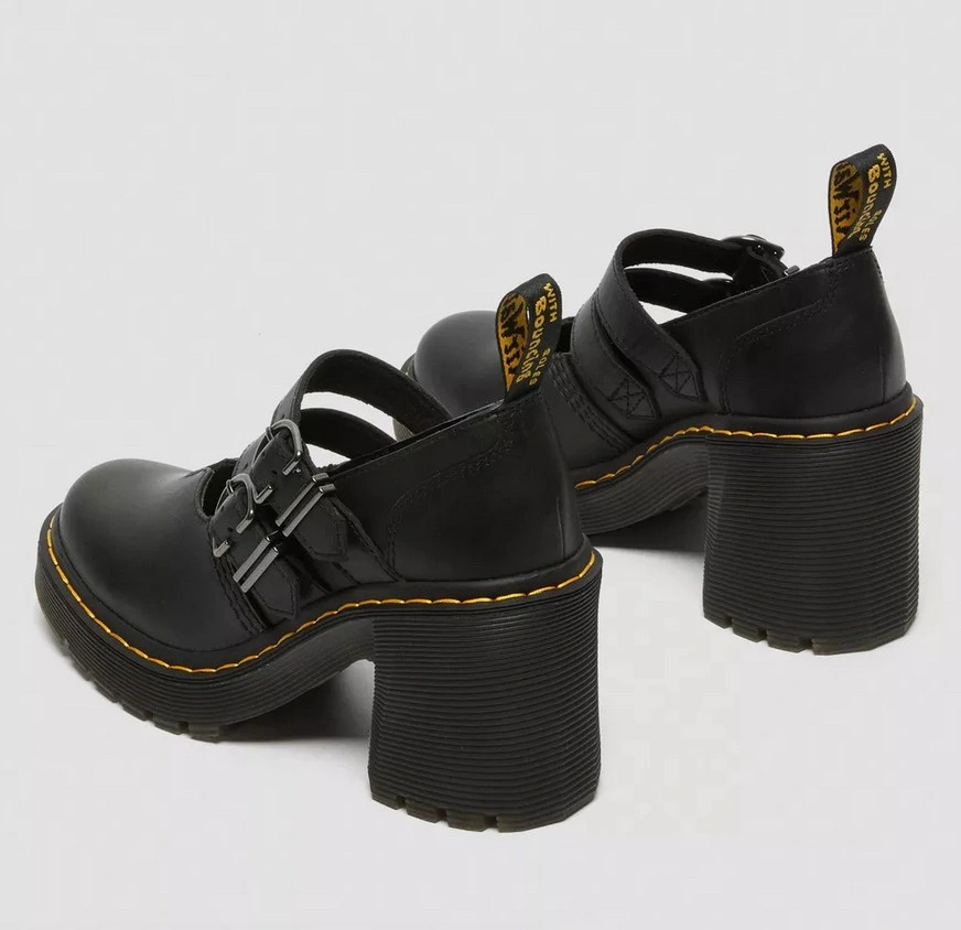 Dr. Martens Eviee Platform Leather Heeled Shoes NEW IN BOX 41 Si - photo 5