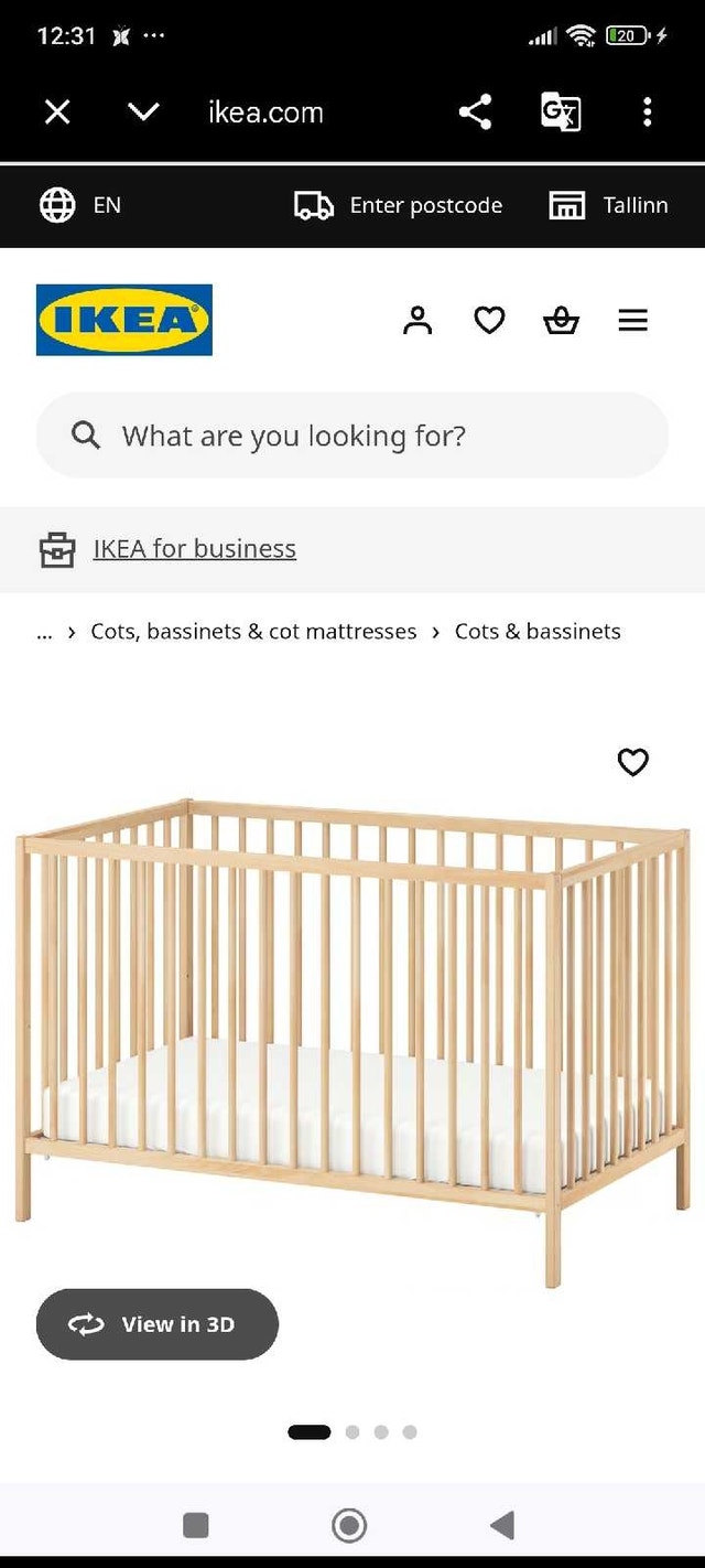 IKEA Singlar Crib / toddler convertible