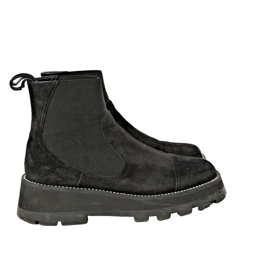Jimmy Choo Clayton Crystal Embellished Black Suede Chelsea Boots