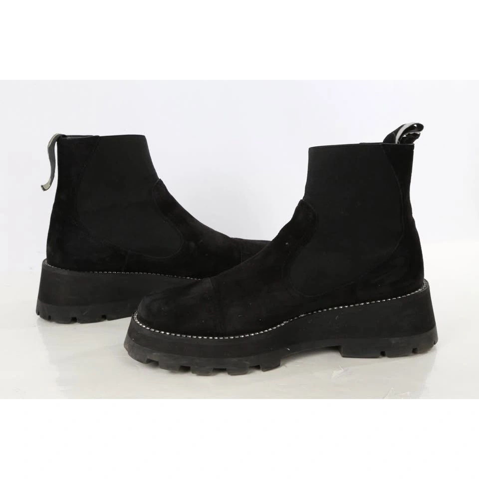 Jimmy Choo Clayton Crystal Embellished Black Suede Chelsea Boots - photo 2