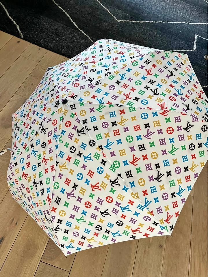 Vintage LV Monogram Print Folding Umbrella
