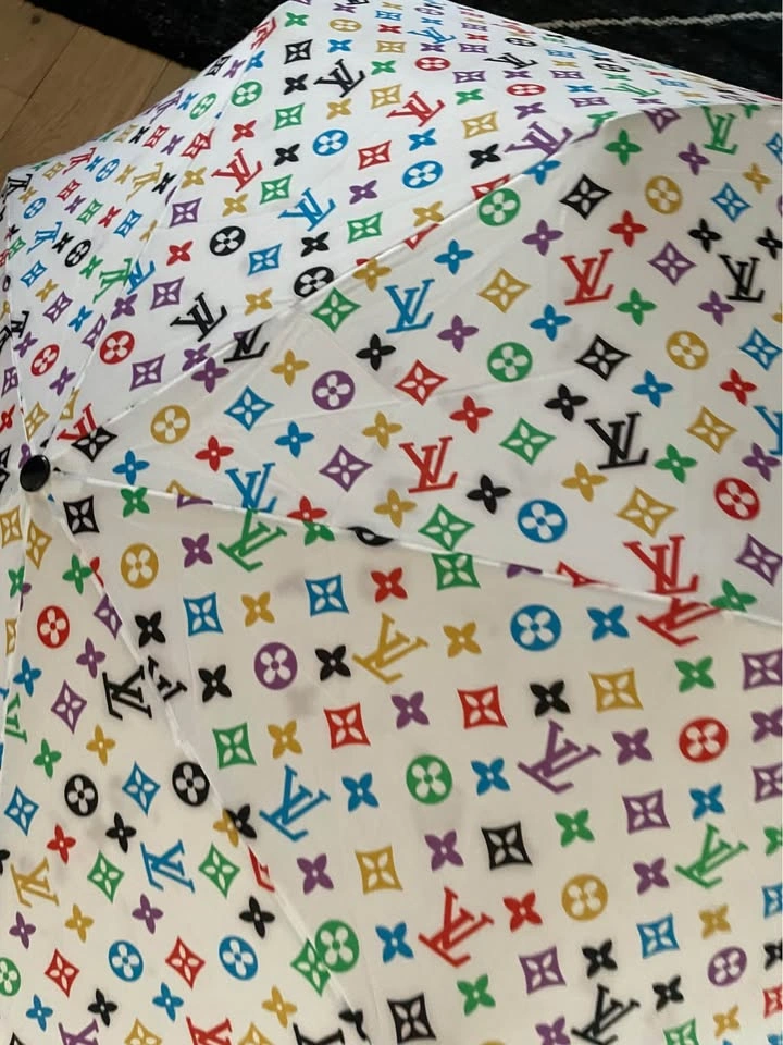 Vintage LV Monogram Print Folding Umbrella - photo 2
