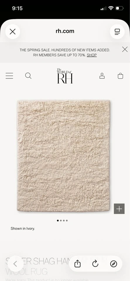 Restoration Hardware Scandinavian Organic Modern RH Rug - photo 4