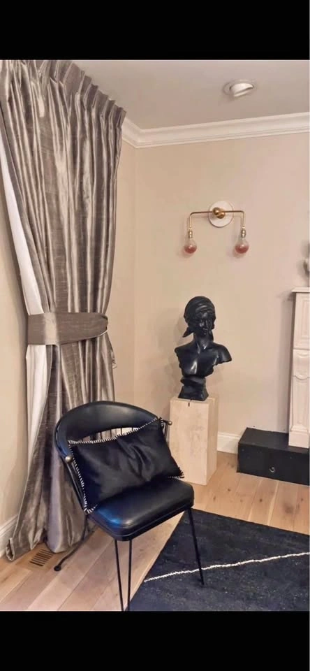 Mid Century Modern Black Accent Chair