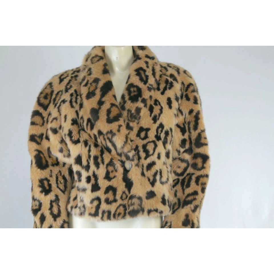 Leopard Print Faux Fur Short Jacket - Women's S - photo 2