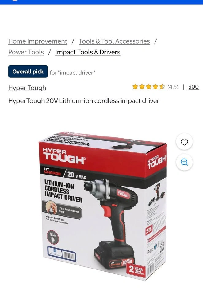 Hyper Tough 20V Max Cordless Impact Driver - photo 4