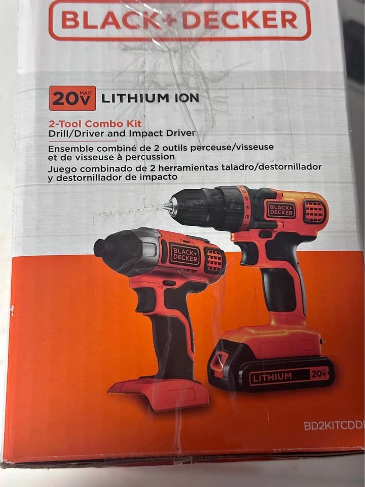 Black+Decker 20V MAX Cordless Drill and Impact Driver 2-Tool Com