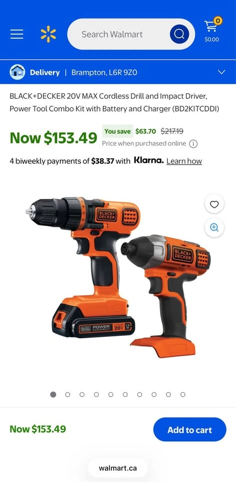 Black+Decker 20V MAX Cordless Drill and Impact Driver 2-Tool Com - photo 2