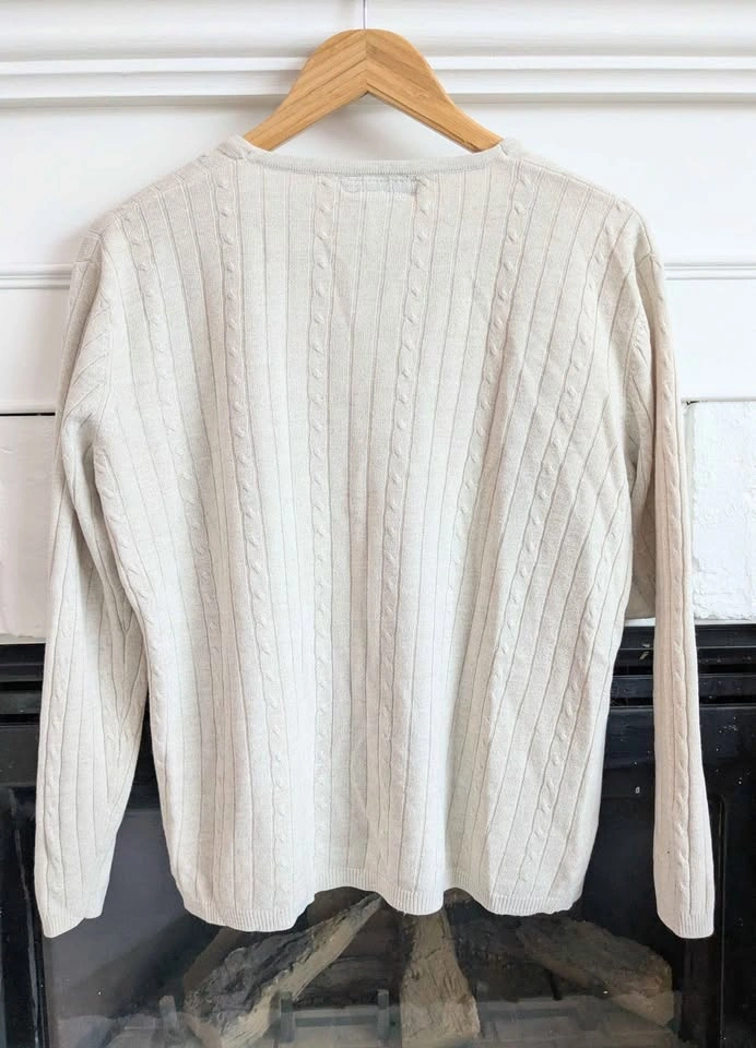 Cream Knit Cardigan Sweater – Kathy Froese Plus (fits like M) - photo 2