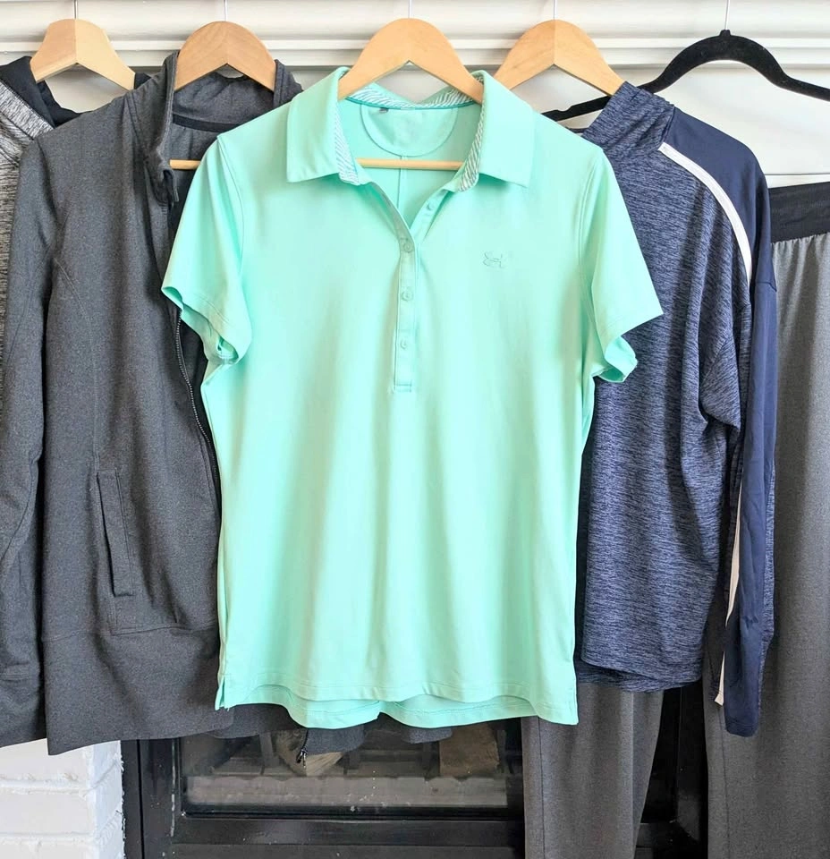 Under Armour Collored Women's Mint Green Golf Polo Shirt M