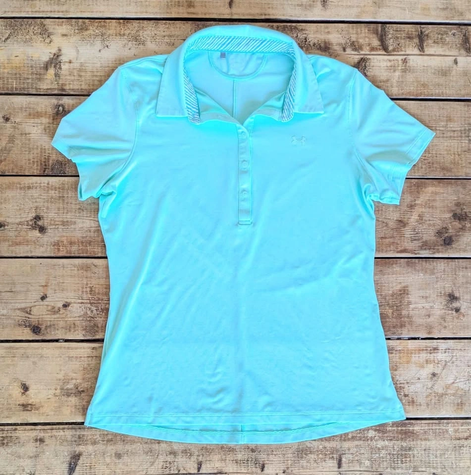 Under Armour Collored Women's Mint Green Golf Polo Shirt M - photo 3