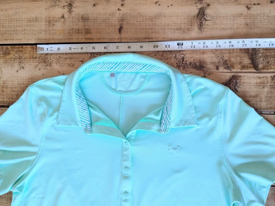 Under Armour Collored Women's Mint Green Golf Polo Shirt M - photo 4