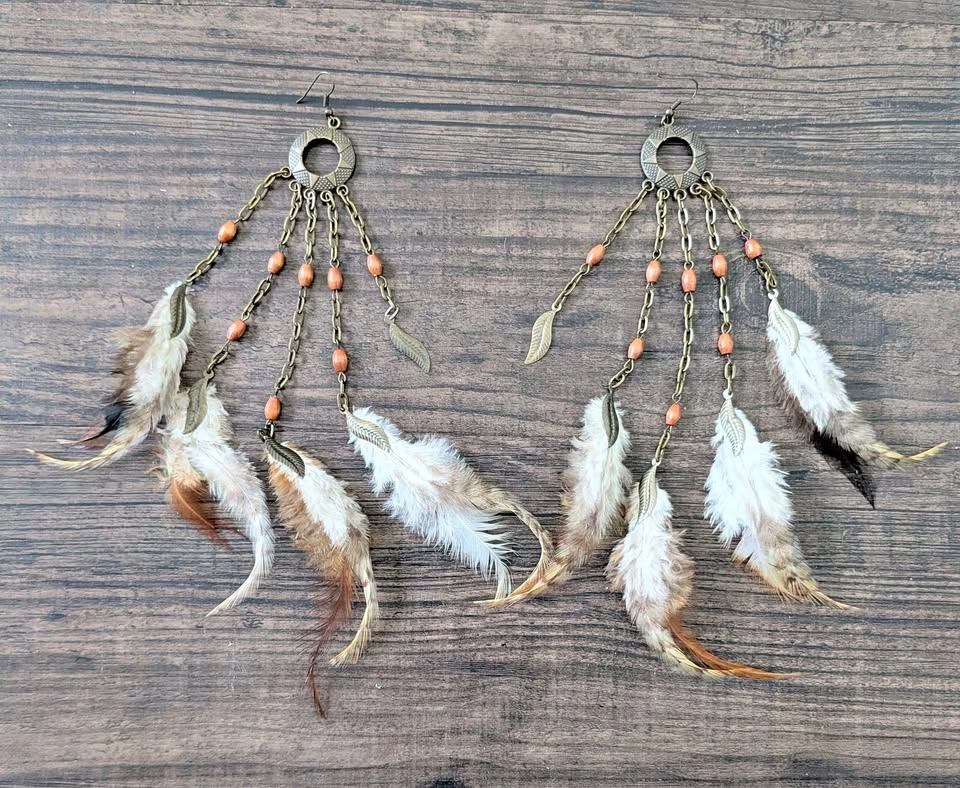 Boho Feather Earrings