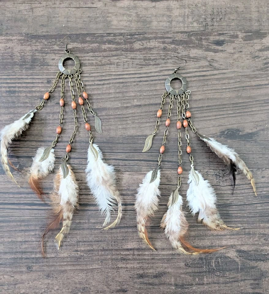 Boho Feather Earrings - photo 2