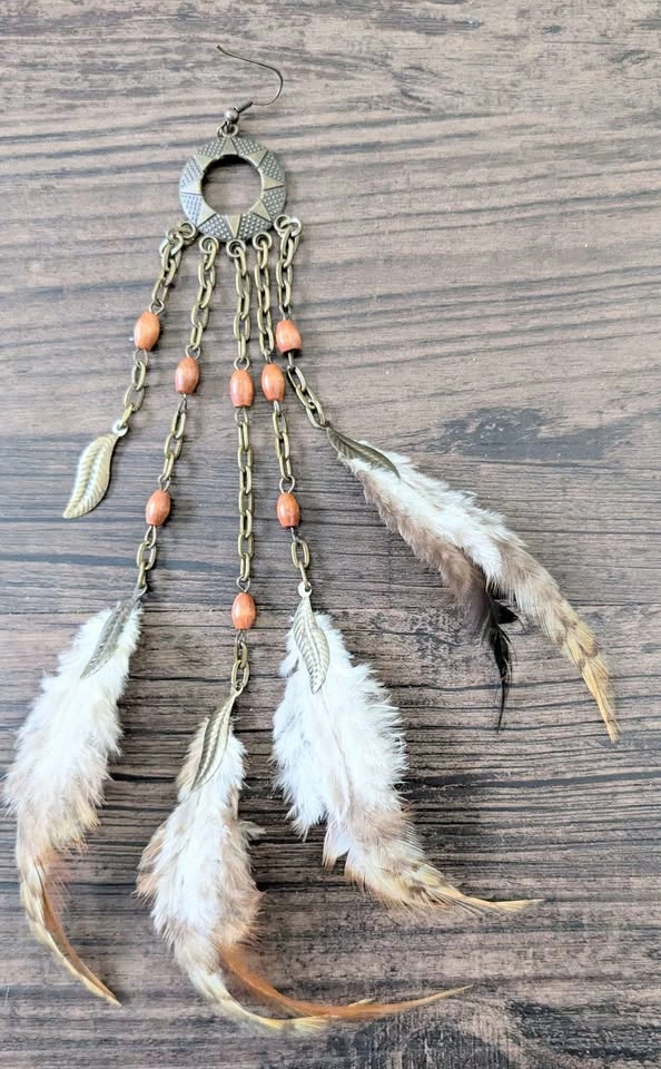 Boho Feather Earrings - photo 4
